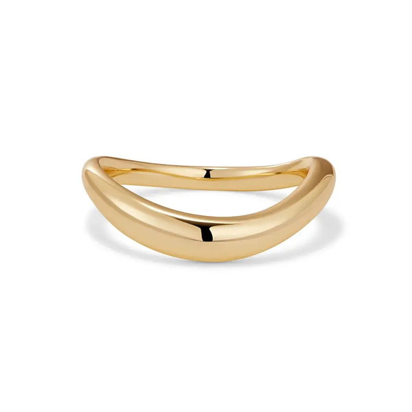 Closeup photo of Curved Figure Band Ring