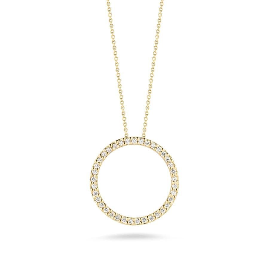 18K YG Circle of Life Diamond Necklace