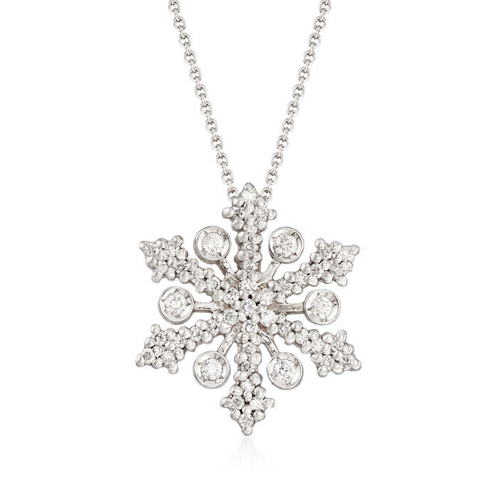 Tiny Treasures Snowflake Pendant Necklace 18K Gold with Diamonds