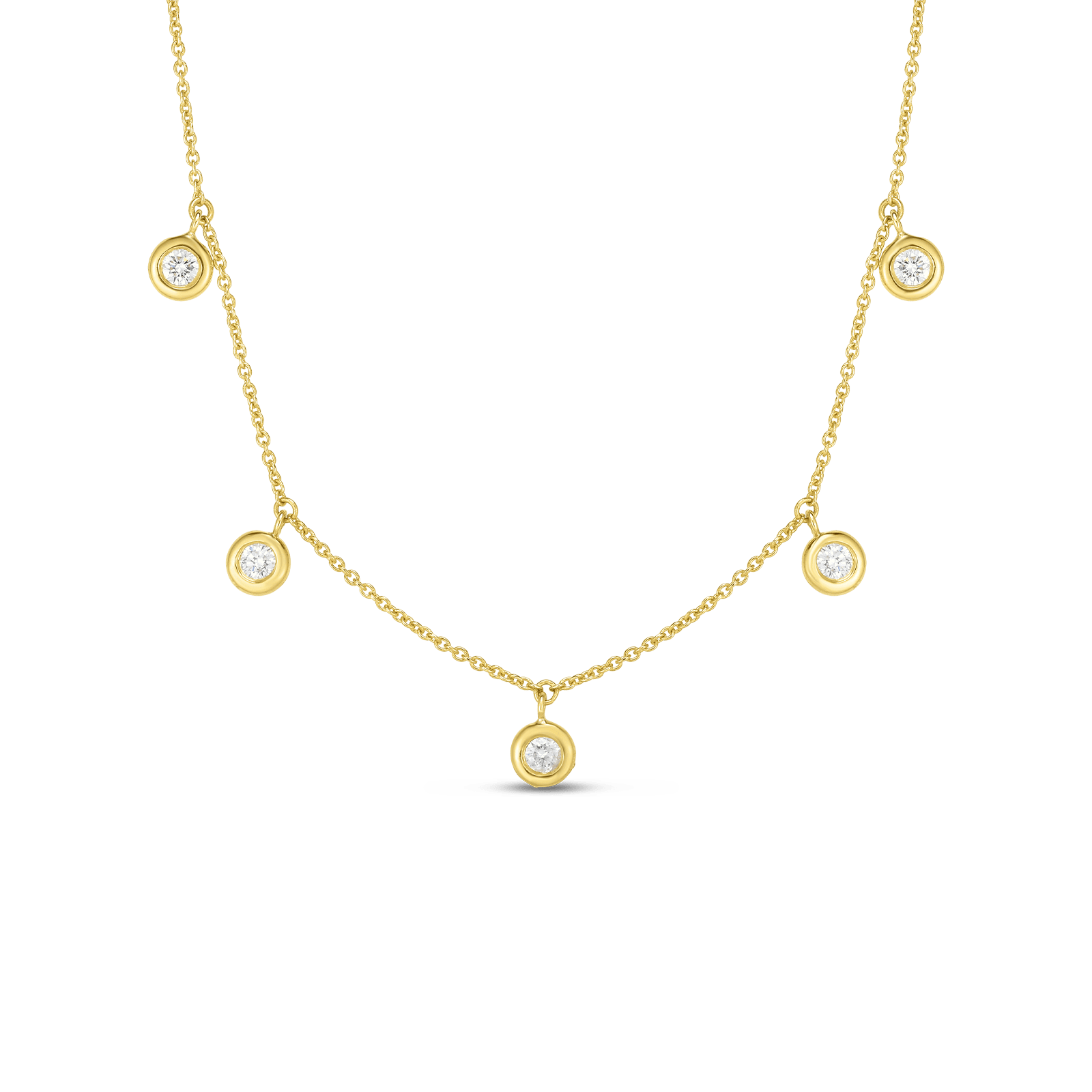 Diamonds By The Inch Five-Station Drop Necklace 18K Gold with Diamonds