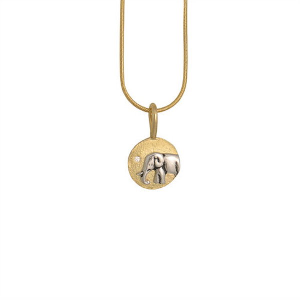 Closeup photo of Mother star elephant pendant