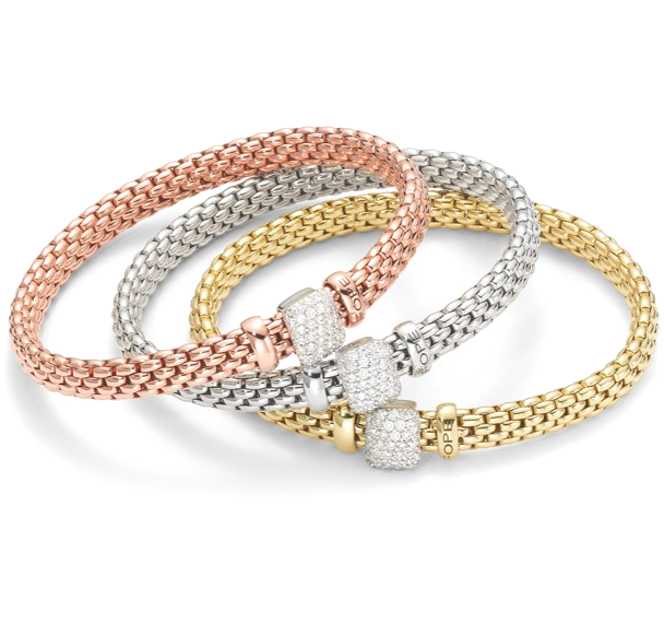 18K Gold Flex It Bracelet With Diamonds