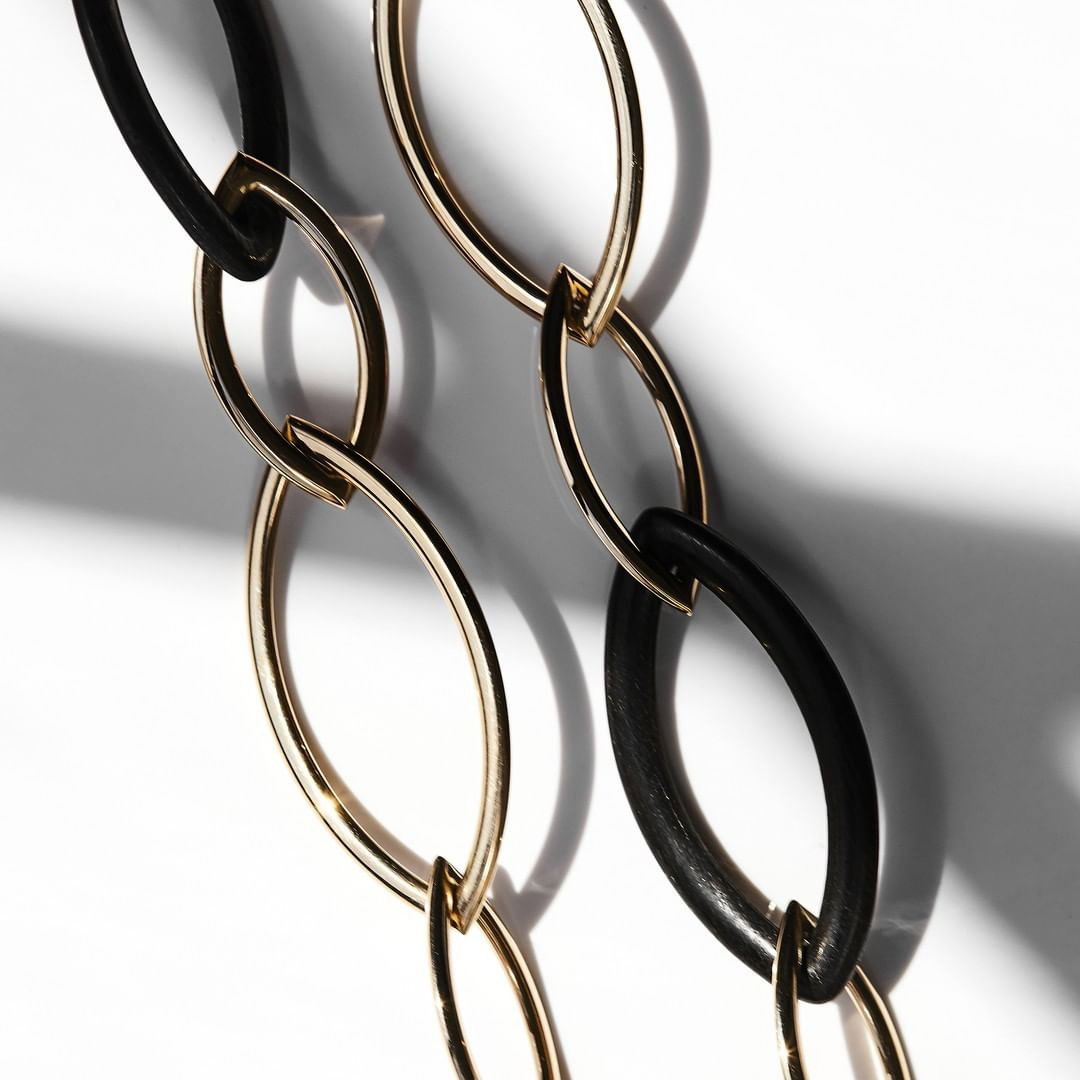 Chain Rose Gold Ebony With Clasp