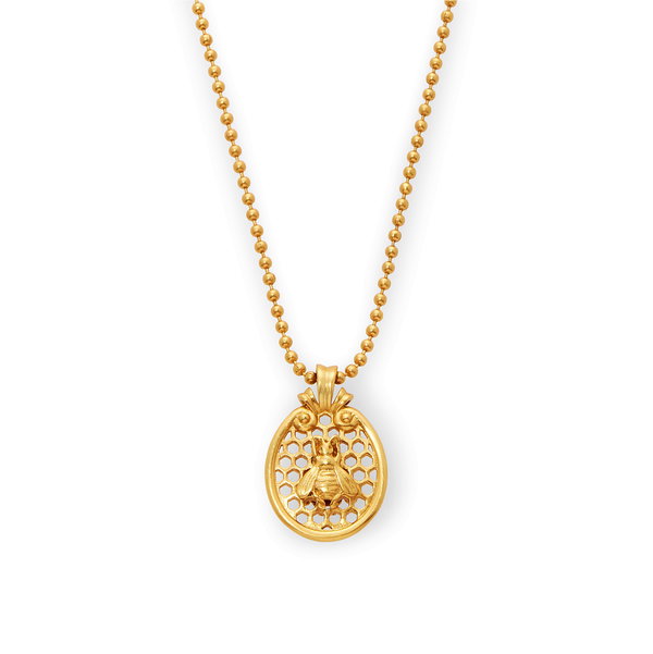Closeup photo of Honeycomb Charm Necklace