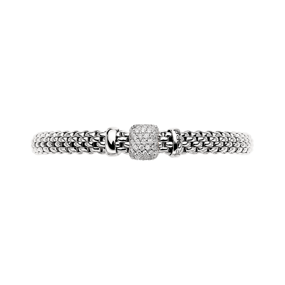Vendome Flex'it Bracelet in White Gold with Diamonds - Size XL (19 cm)