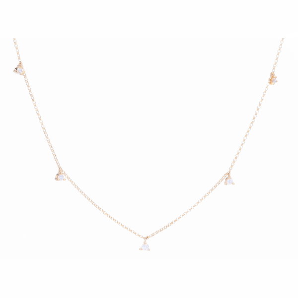 Closeup photo of Petite Martini Set Diamond Dangle Necklace