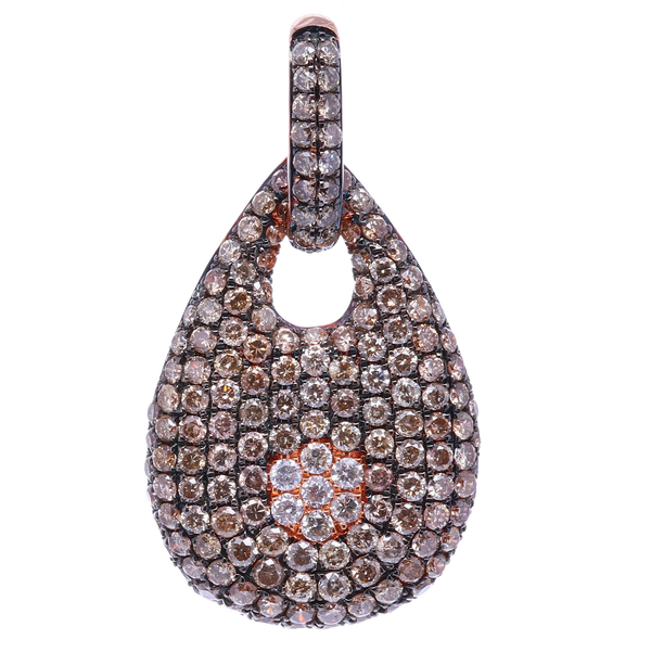 Closeup photo of Prg RD Dia & Champ DiA Pendant 0.12ct C1.68ct