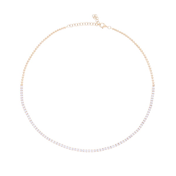 Closeup photo of 4 Carat 1/2 Way Diamond Choker Necklace