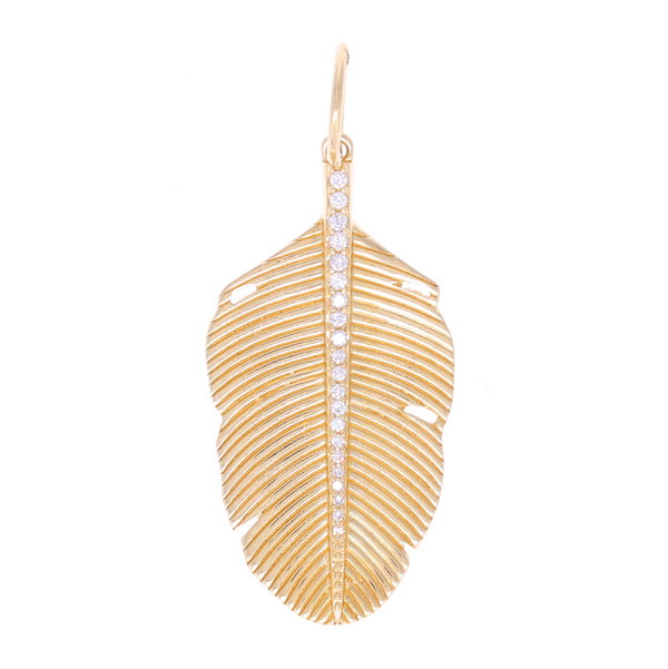Closeup photo of Large Textured Palm Leaf with Diamonds