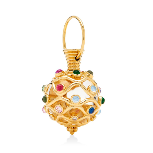 Closeup photo of 18K Theodora Amulet