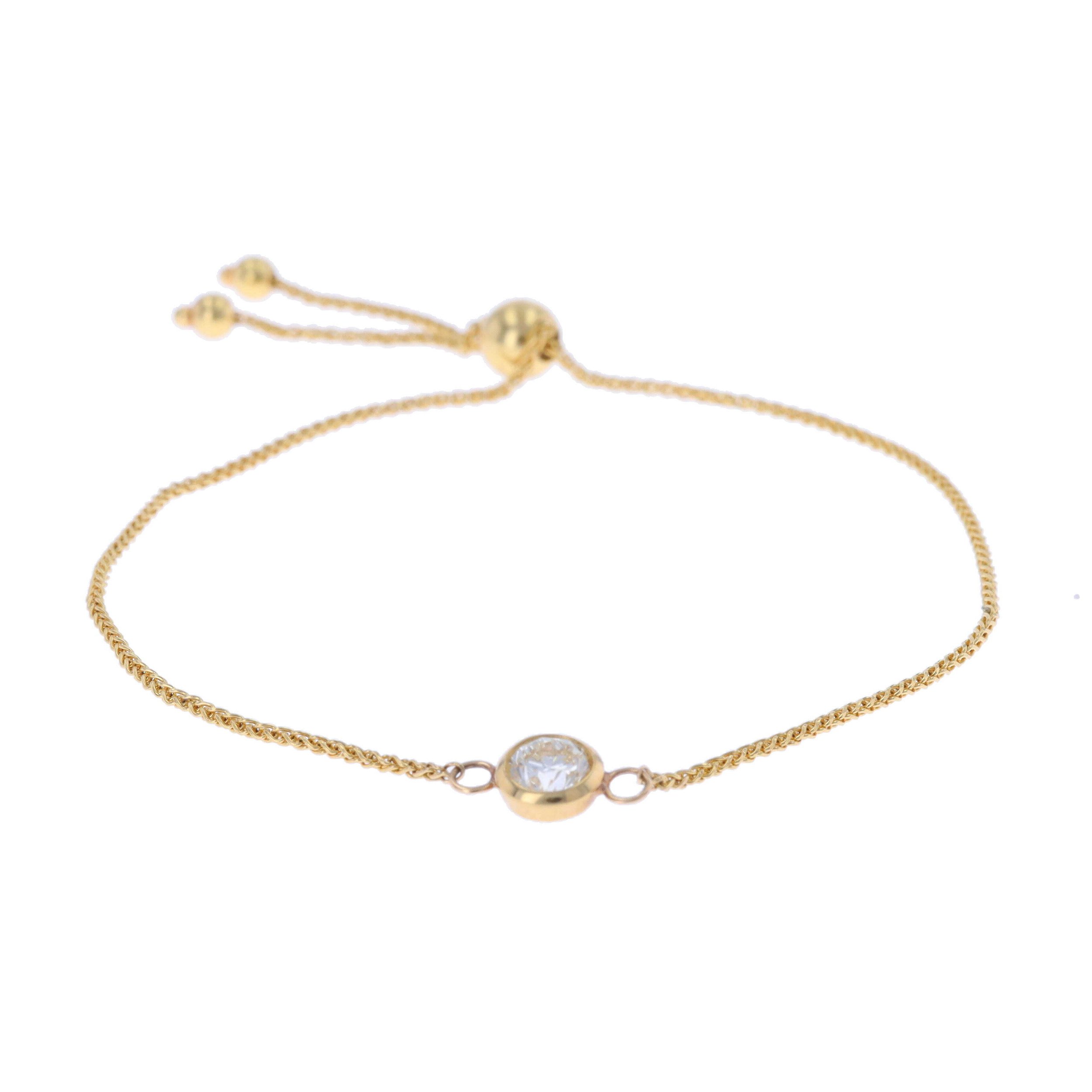 Zoe Chicco Single Floating Diamond Bracelet 14k Yellow Gold, Diamond | Blue  Ruby Jewellery