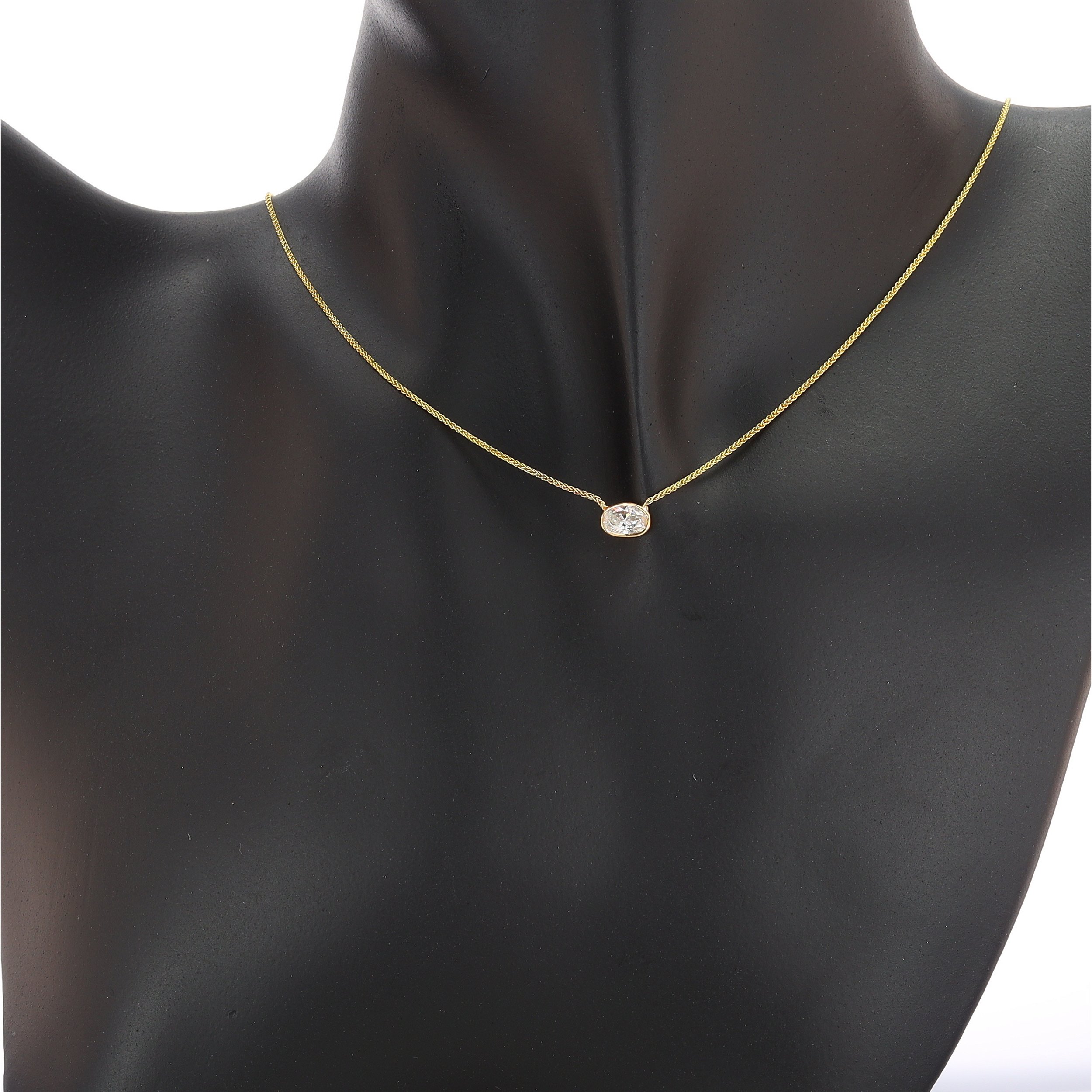 18" Diamond By the Yard Necklace with PS Center