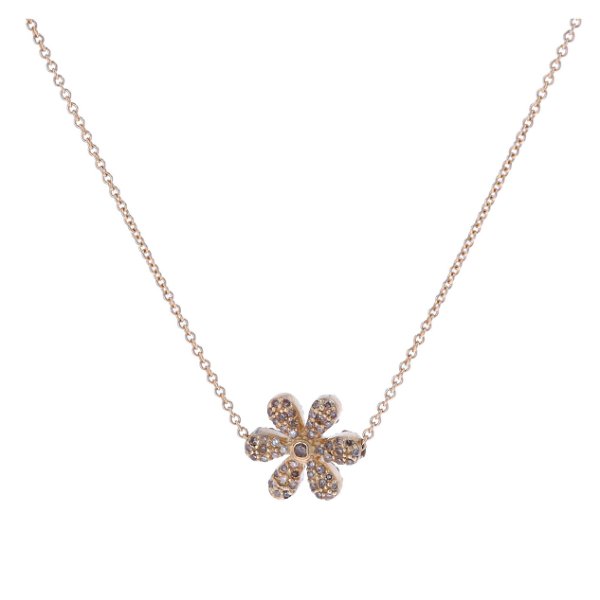 Closeup photo of 14k Flower Delicate Necklace