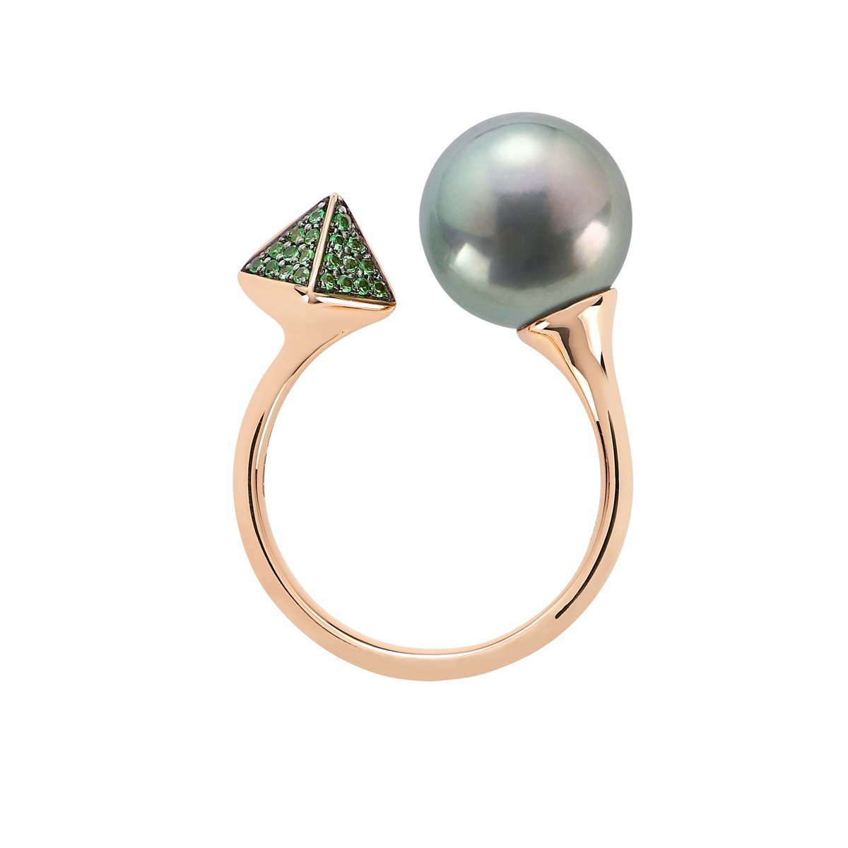 AD Pearl & Spike Combo Ring