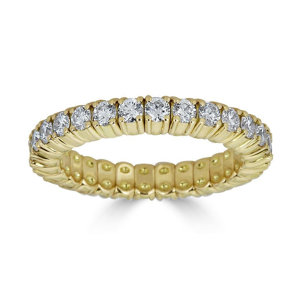 Stretch Diamond Eternity Ring in Yellow Gold