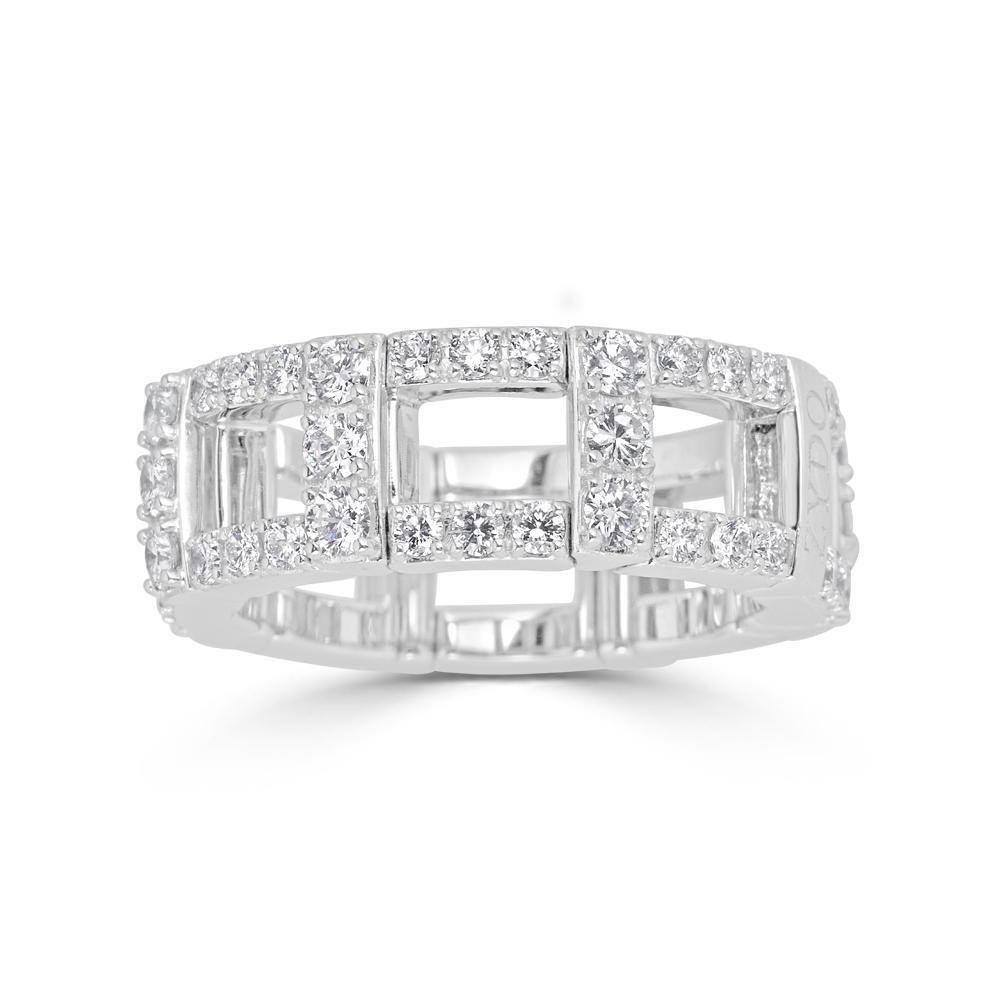 H Stretch Ring with Diamonds