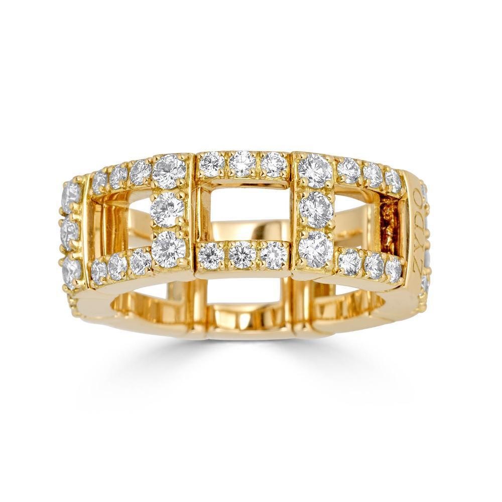 H Stretch Ring with Diamonds