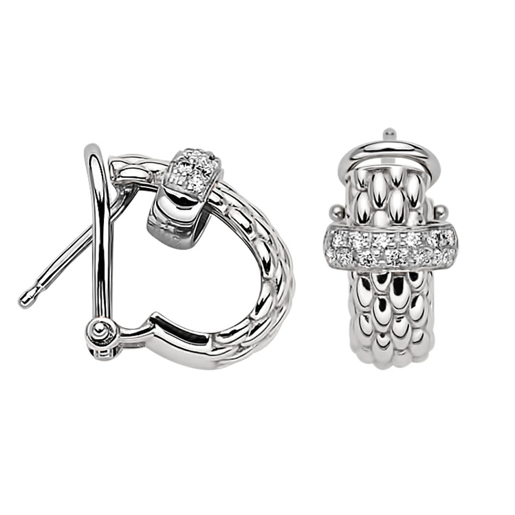 Shot of Vendome Earrings with Diamonds in White Gold
