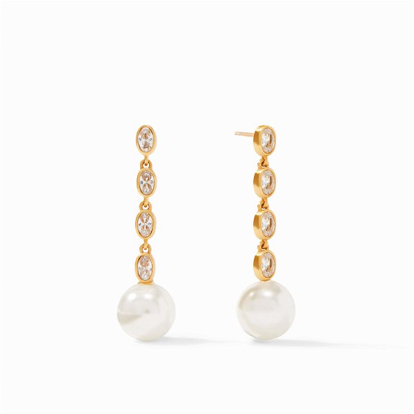 Closeup photo of Charlotte Pearl Statement Earring | Julie Vos