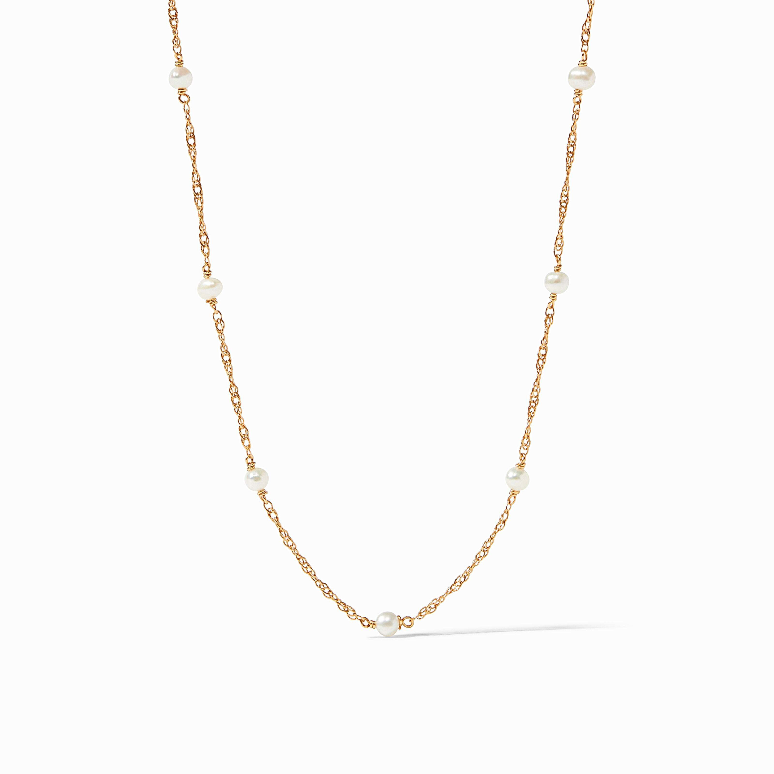 Charlotte Pearl Delicate Station Necklace