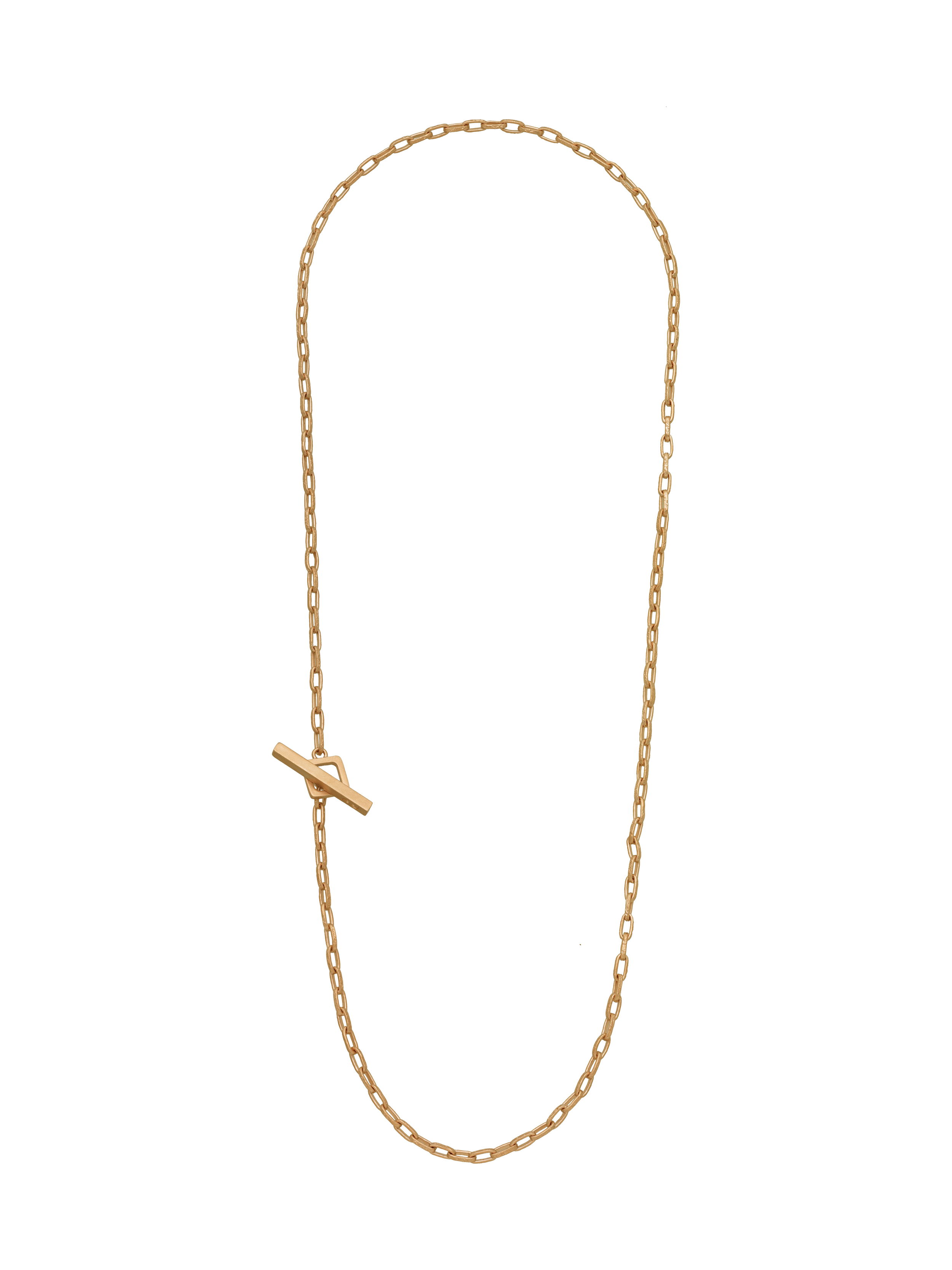 Ulysses Link Necklace Silver, 18k YG Plating 20.5"