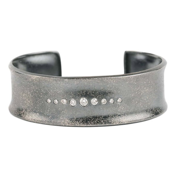 Closeup photo of Oxidized Silver Horizon Cuff