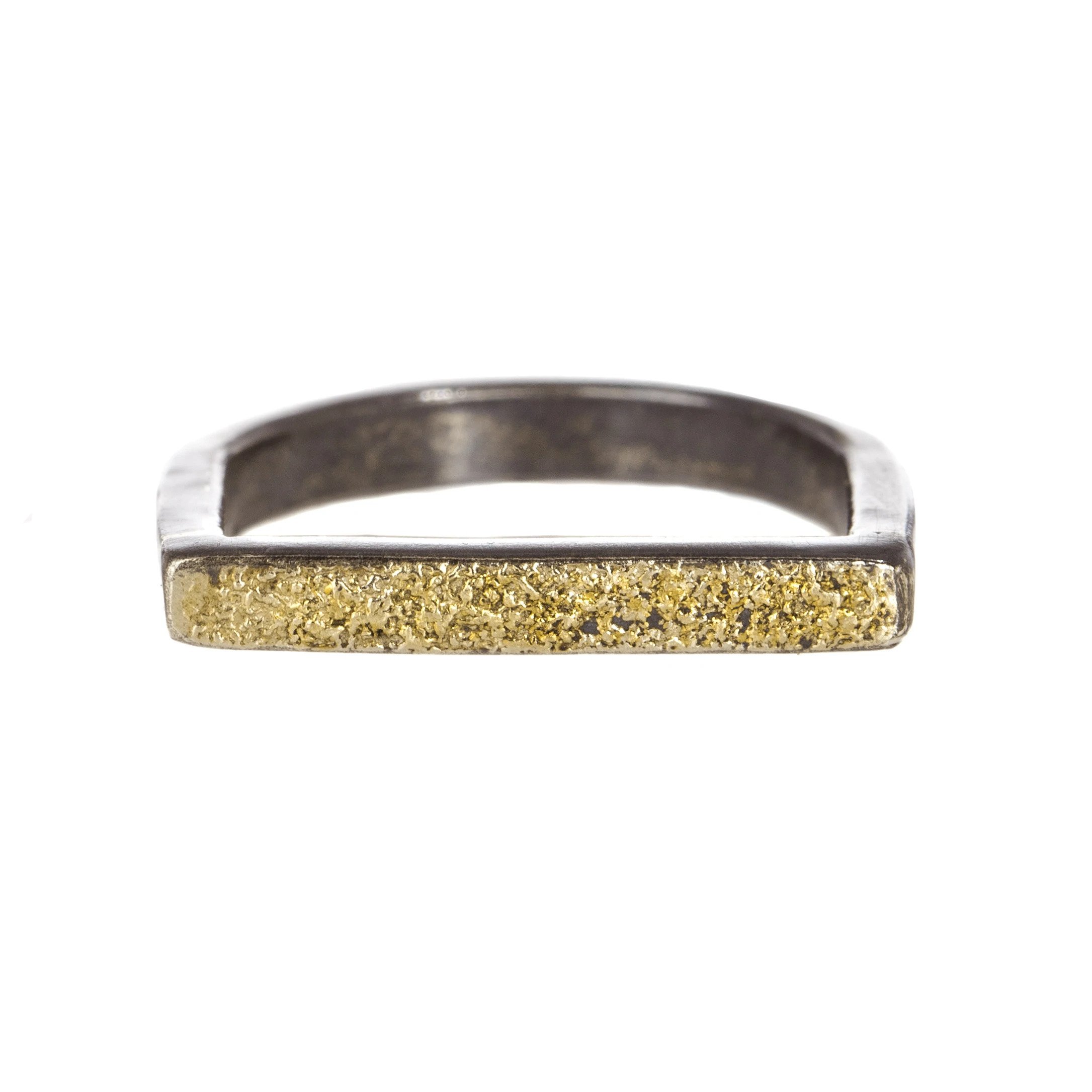 Slice Stacking Rings 22k Gold Dusted