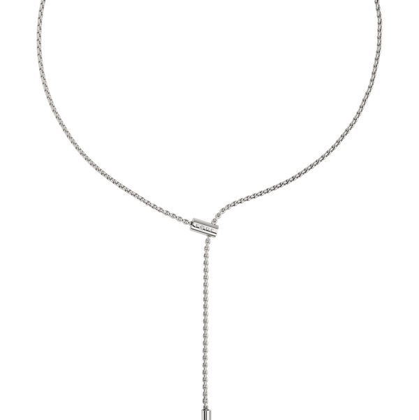 Closeup photo of 18k 16" Lariat Necklace