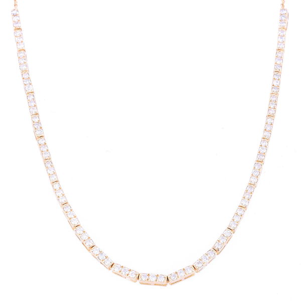 Closeup photo of 14k Adjustable Half "No Flip" Tennis Necklace