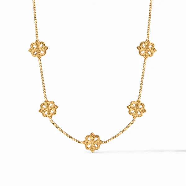 Closeup photo of SoHo Delicate Station Necklace Gold