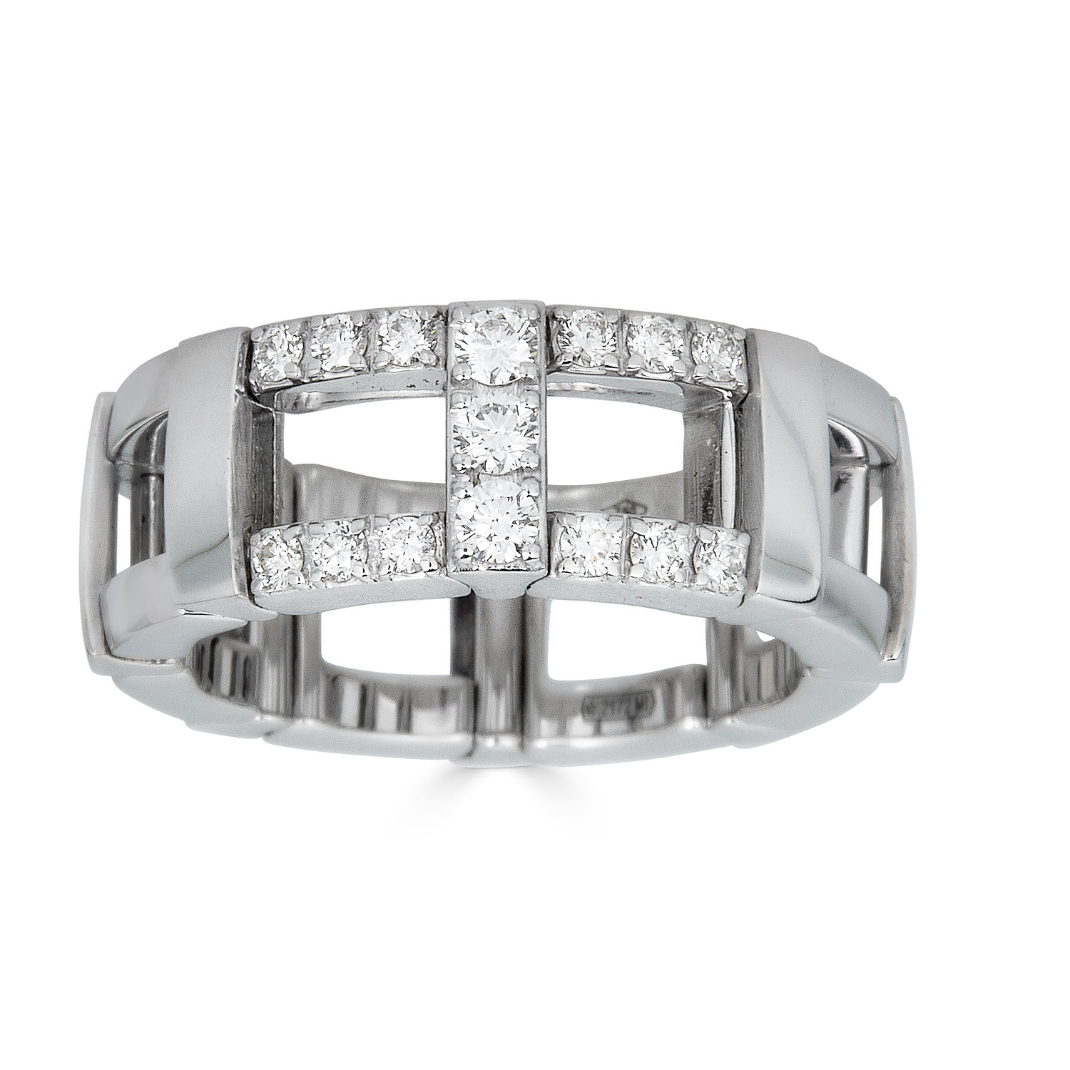 18k WG H Ring w/ Single Diamond H | LaNae Fine Jewelry