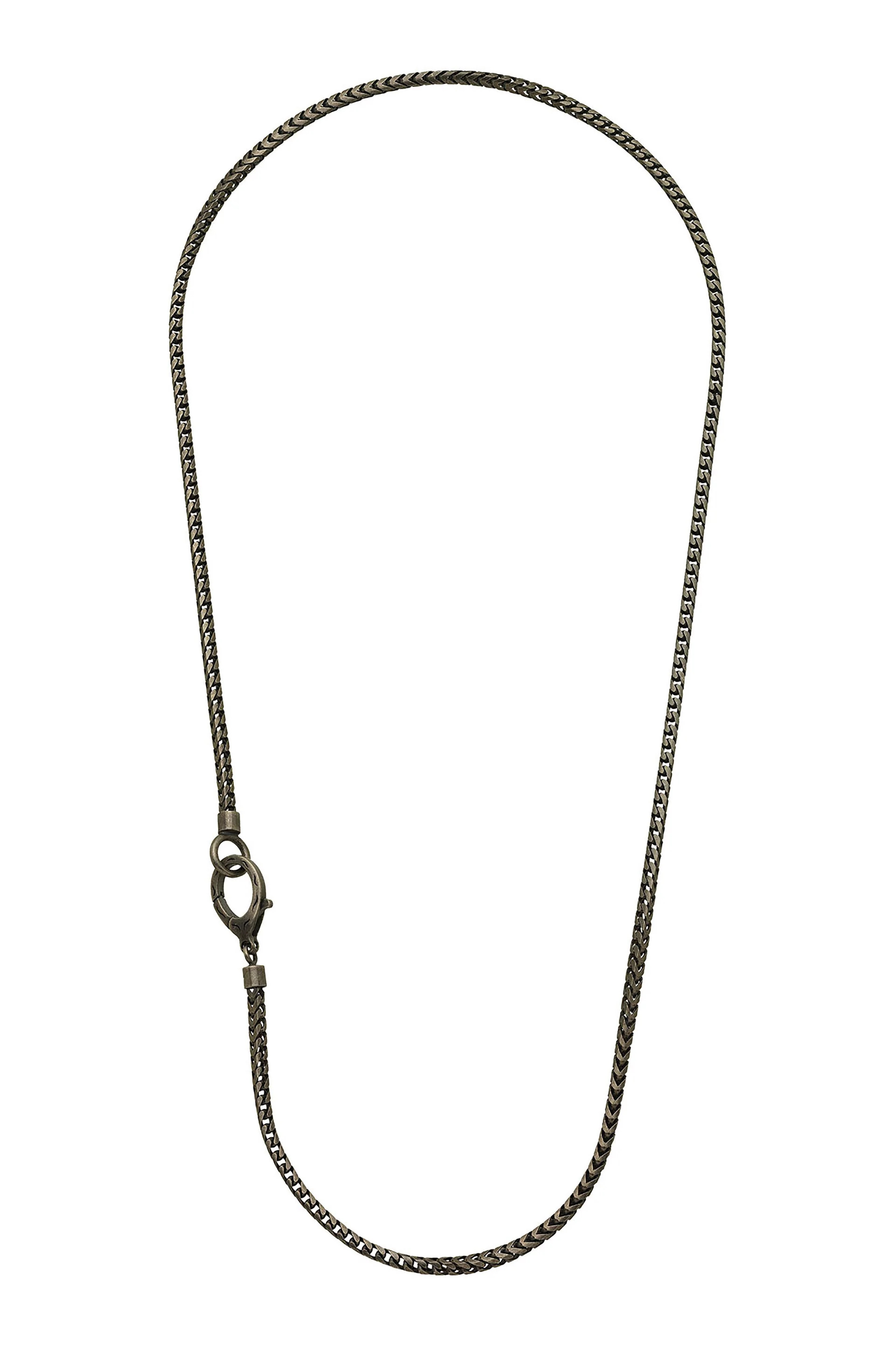 20" Mesh Oxidized Silver Necklace