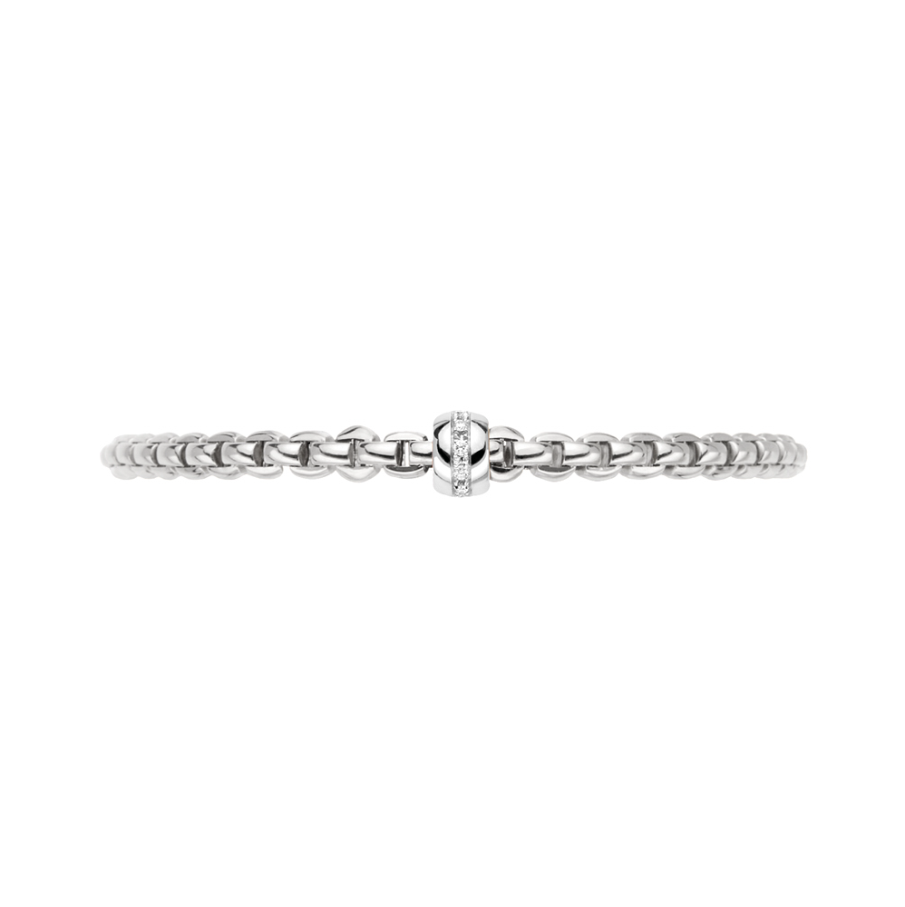 Another shot of Eka Flex'It Bracelet in Yellow Gold with Diamond Rondel - Size M (17cm)