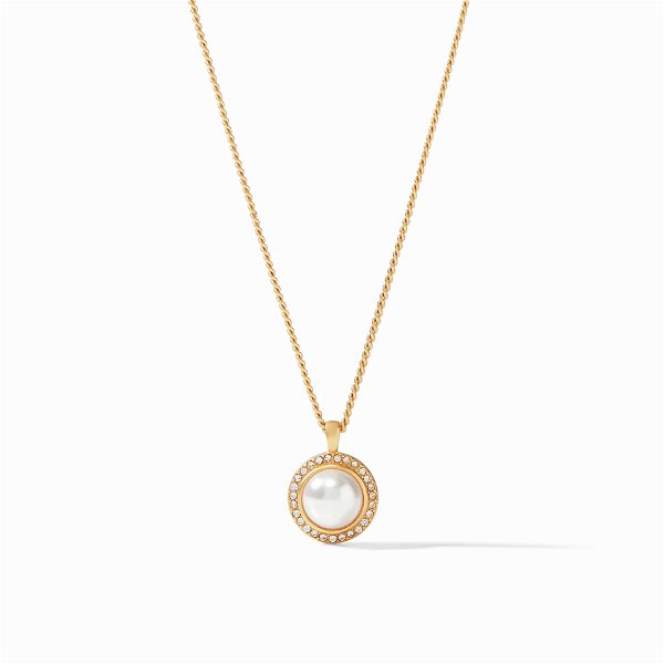Closeup photo of Odette Pearl Solitaire Necklace