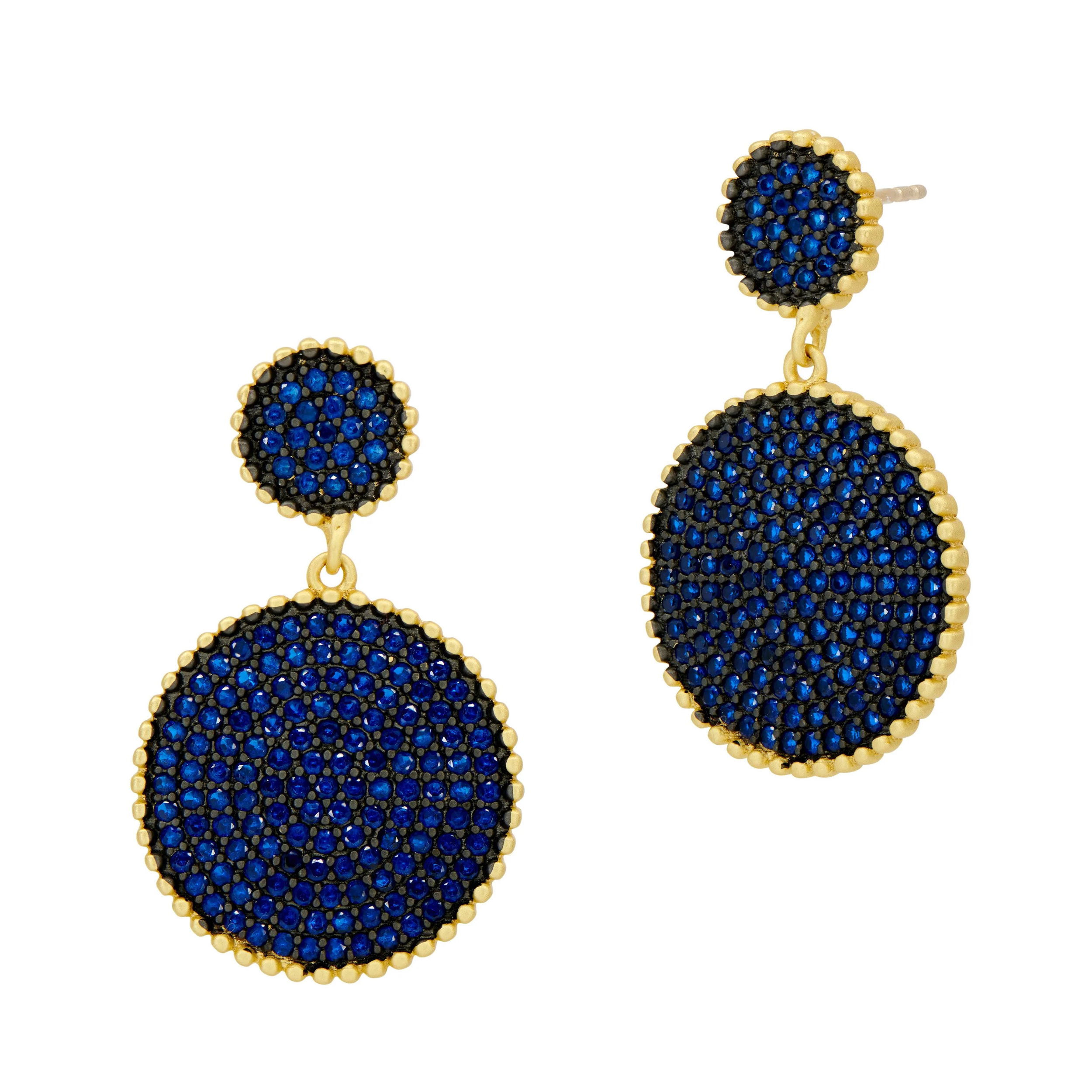 Pave Elegance Drop Earring