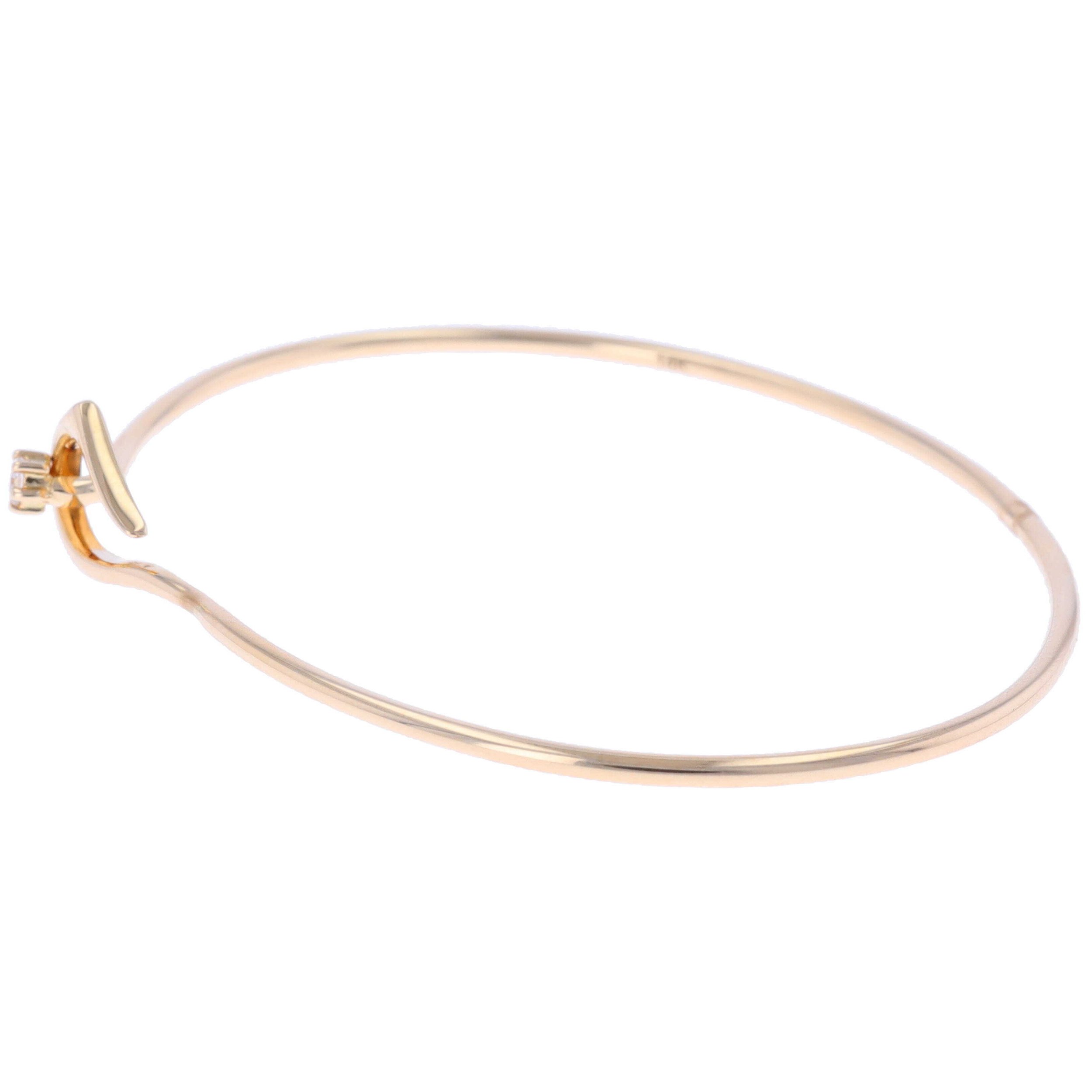 14k Single Diamond Large Hook Tension Bracelet