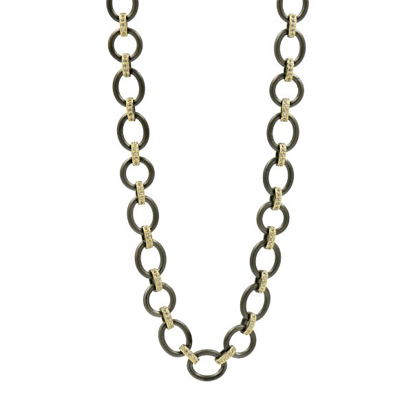 Closeup photo of Signature Two-tone Heavy Link Necklace