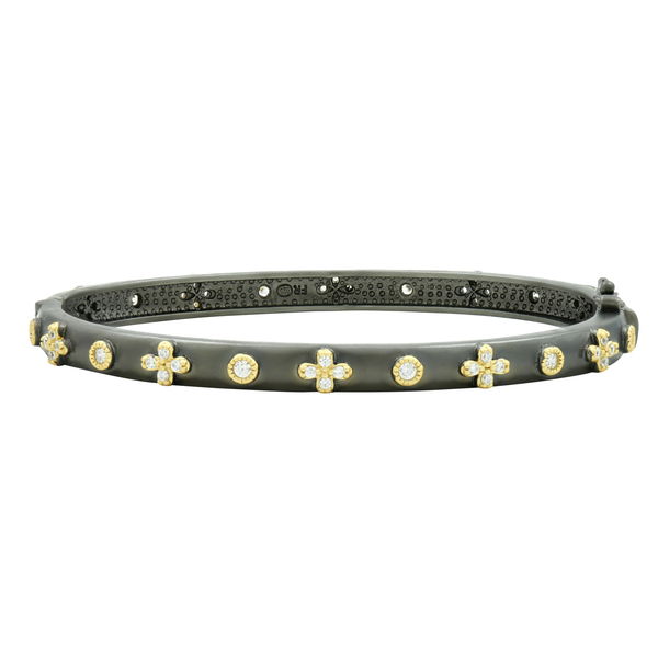 Closeup photo of Clover Hinged Bangle
