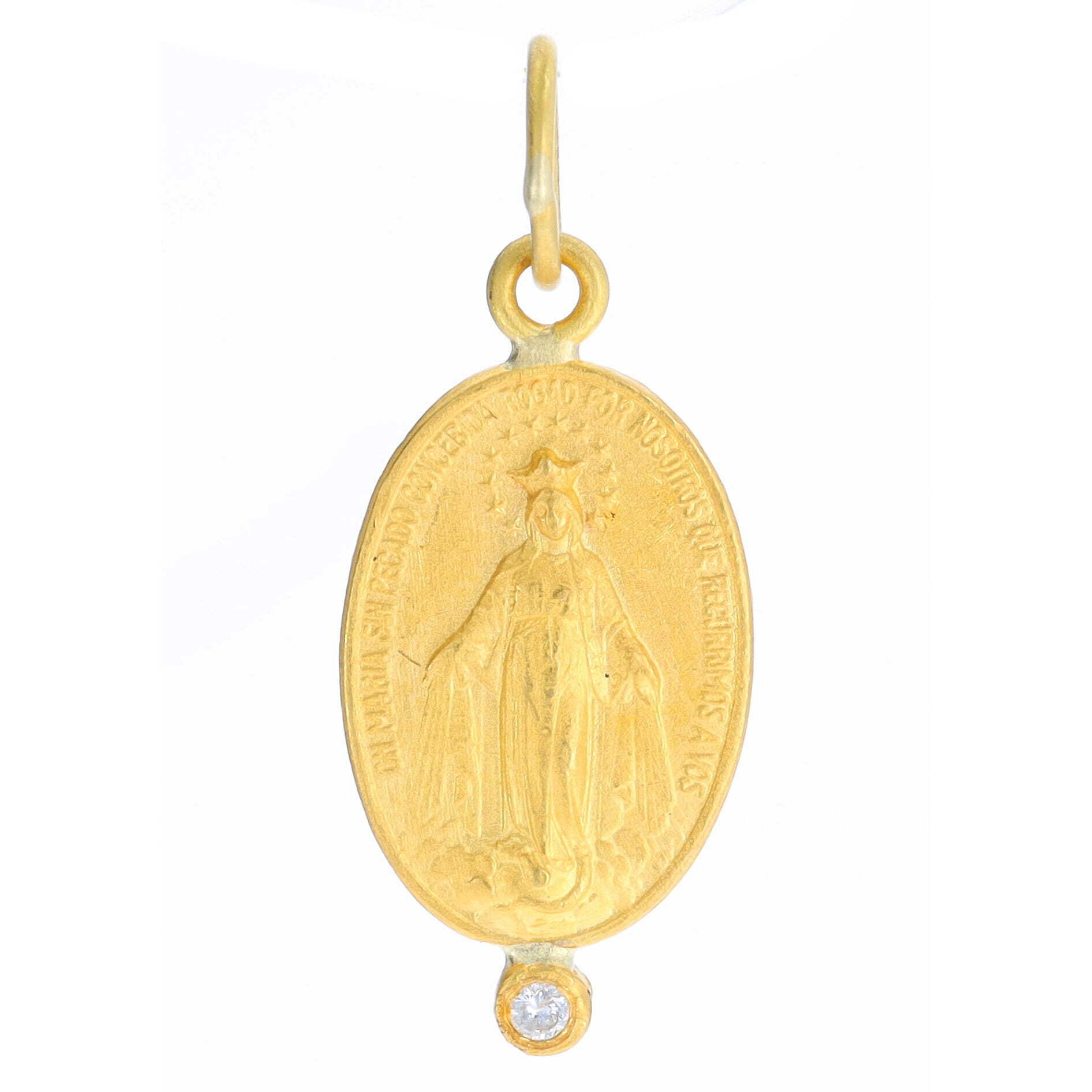 24k Gold Miraculous Mary Pendant