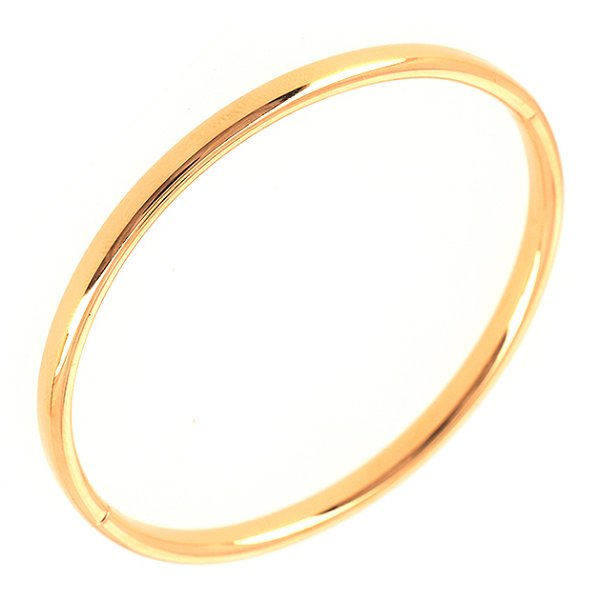 Closeup photo of Elegance Thin Bangle Bracelet 18k Yellow Vermeil