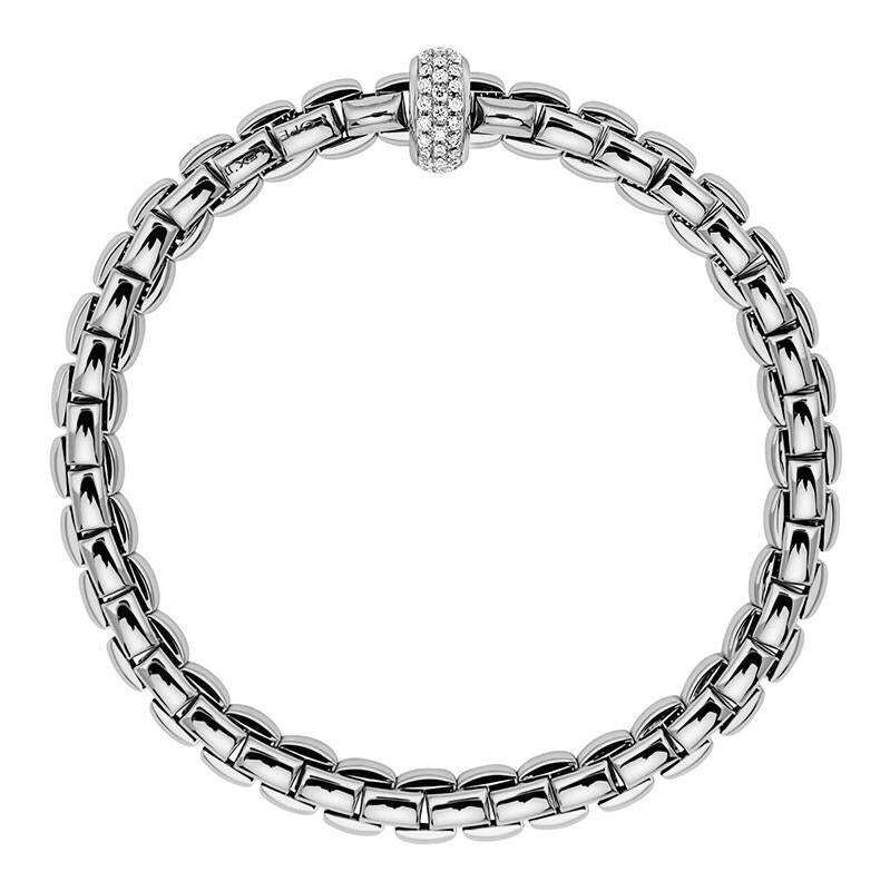Another shot of EKA Anniversario Bracelet - White Gold with Pave Diamonds
