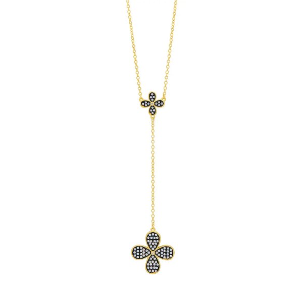 Closeup photo of Blossoming Brilliance Lariat Necklace