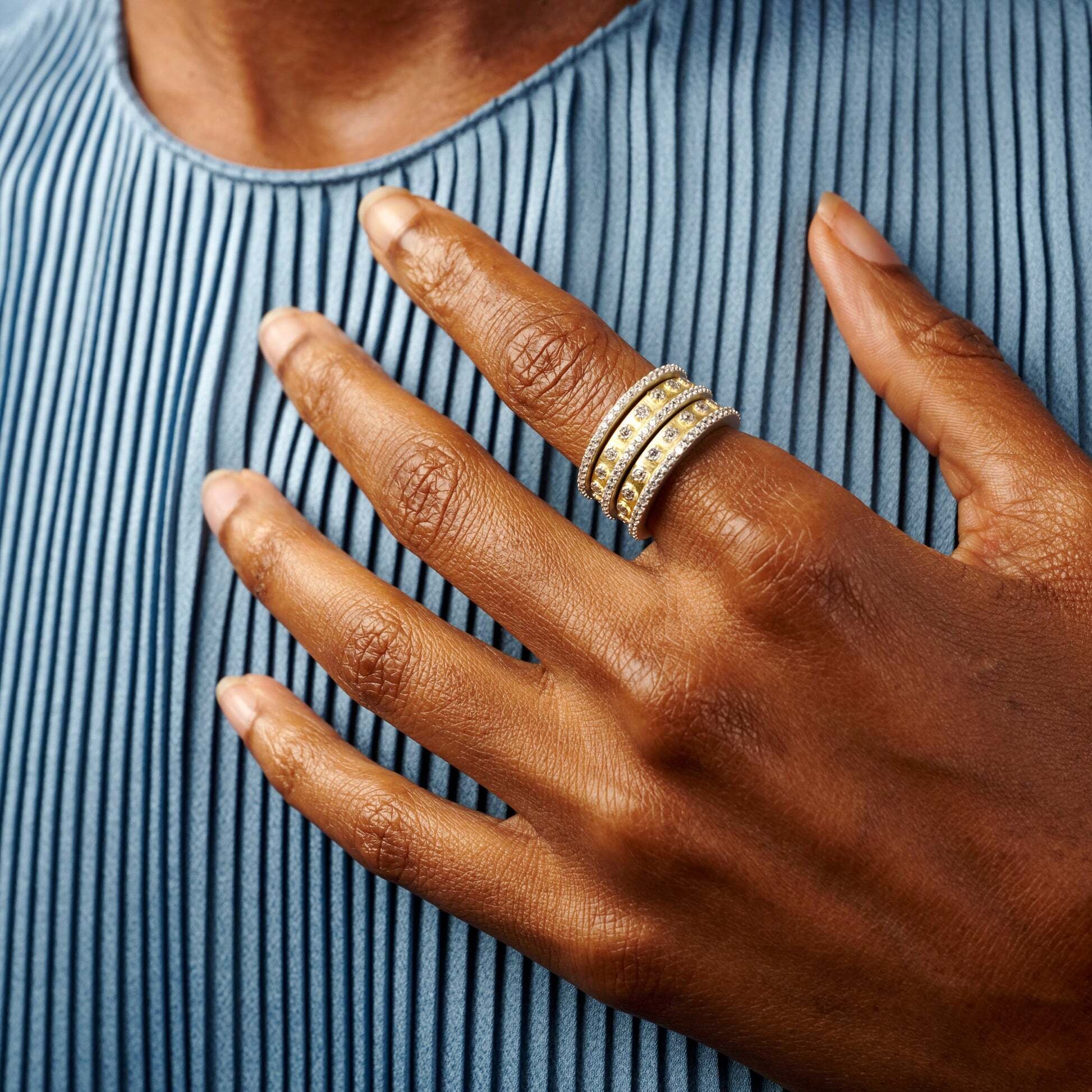 Two Tone 5-stack Ring