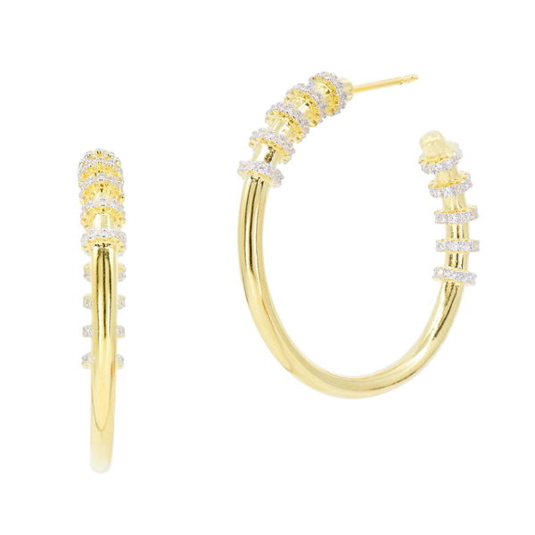 Closeup photo of Sparkling Reflections Hoop Earrings