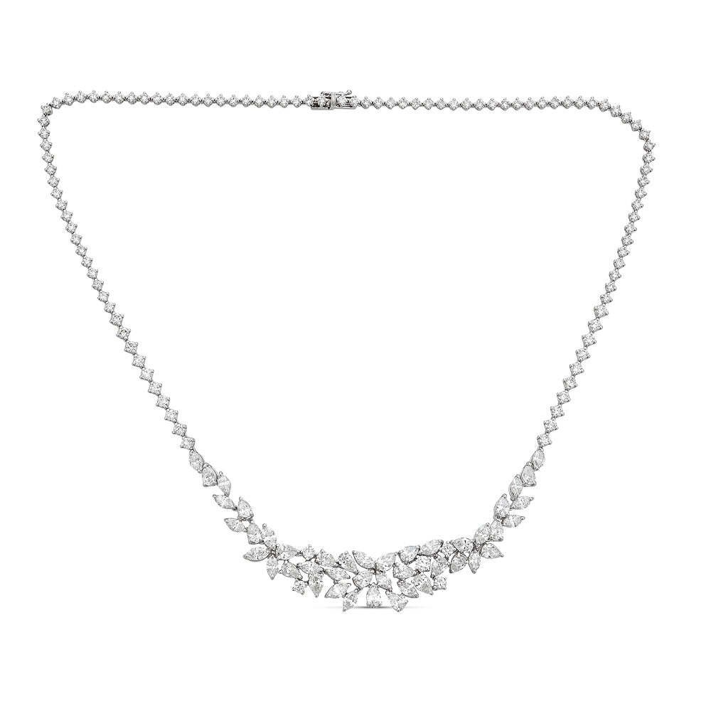 Necklace with Round and Fancy Cut Diamonds