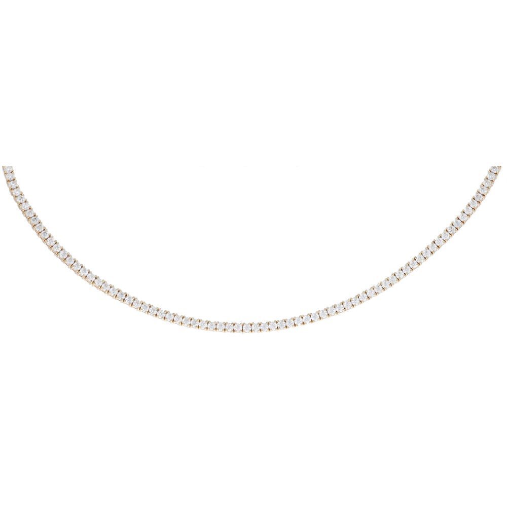 14k White Gold 8.90ct Diamond Tennis Necklace 16"