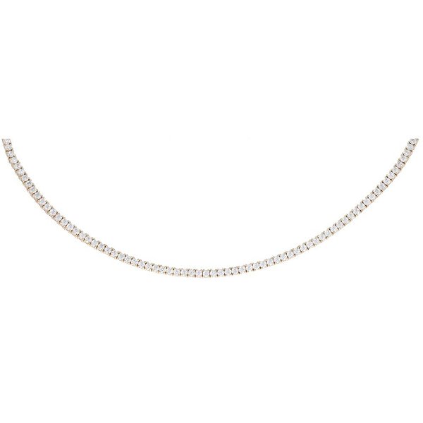 Closeup photo of 14k White Gold 8.90ct Diamond Tennis Necklace 16"