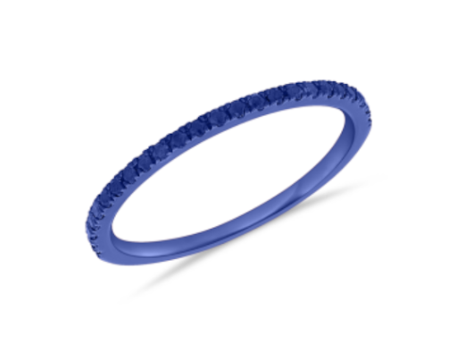 Sapphire Blue Band Ring