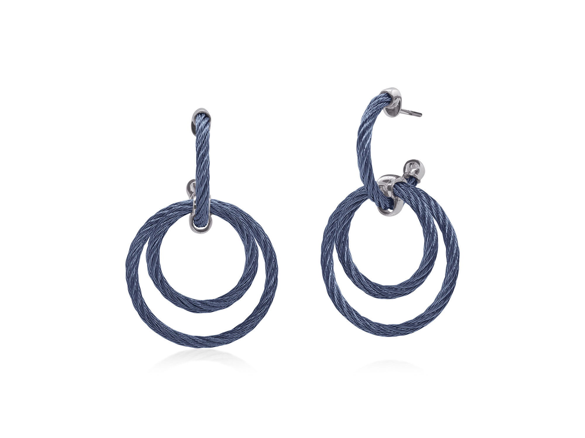 ALOR Blueberry Cable Petite Triple Hoop Drop Earrings – Luxury Designer & Fine Jewelry - ALOR