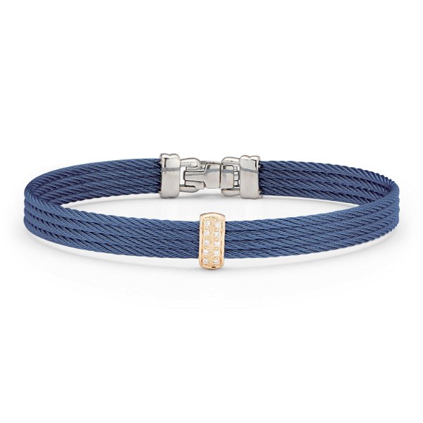 Closeup photo of ALOR Blueberry Cable Barred Bracelet – Luxury Designer & Fine Jewelry - ALOR